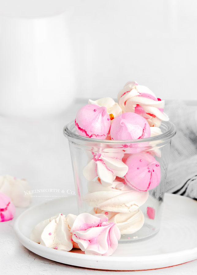 pink meringue cookies