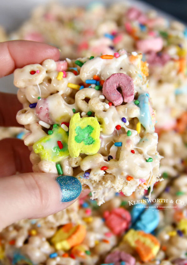 st patrick day rice krispie treats