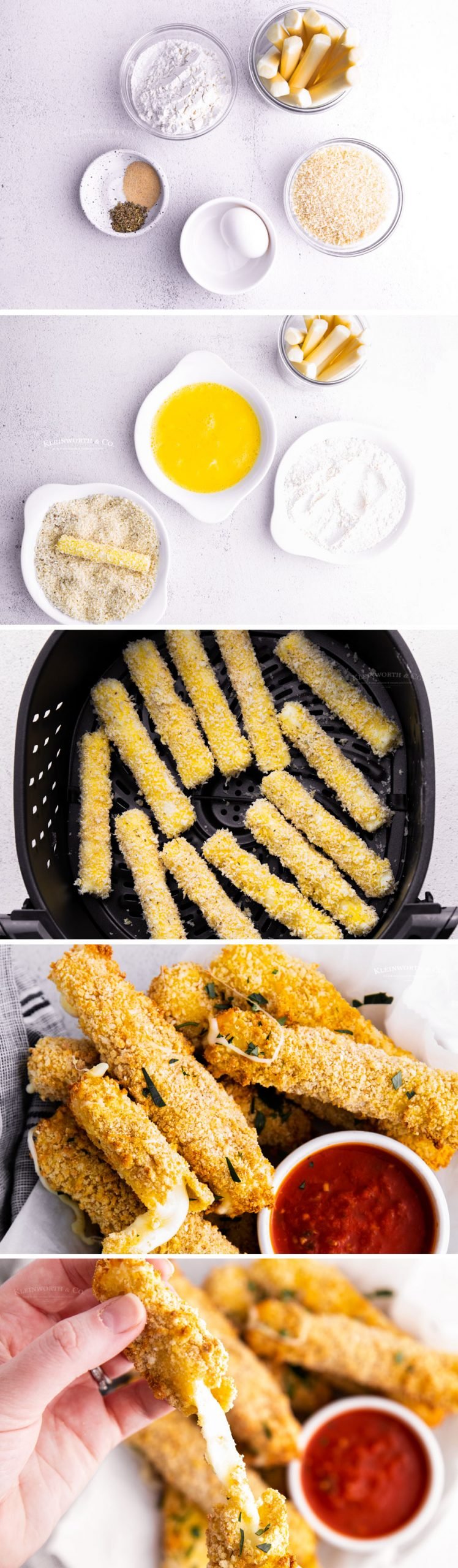 how to make Air Fryer Mozzarella Sticks