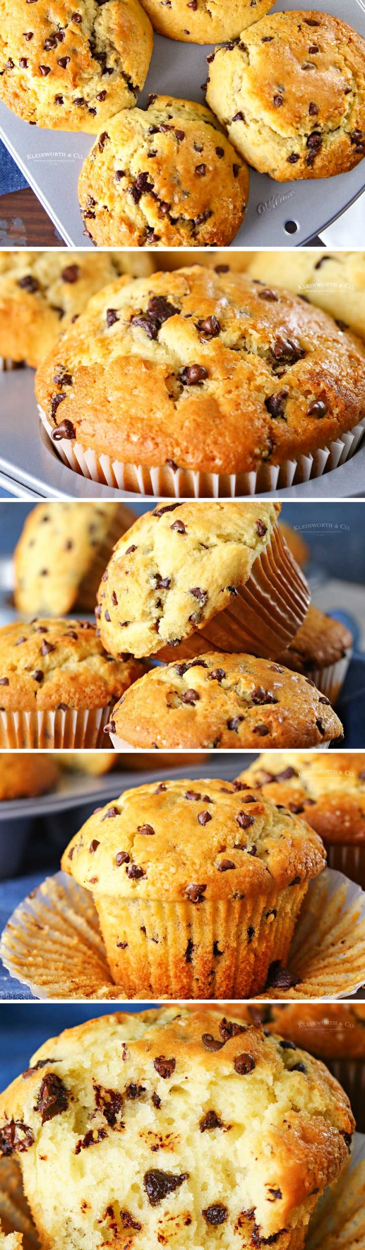 how to make JUMBO Bakery-Style Chocolate Chip Muffins