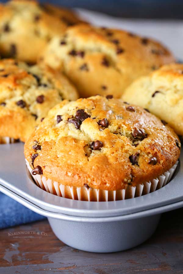 homemade Bakery-Style Chocolate Chip Muffins