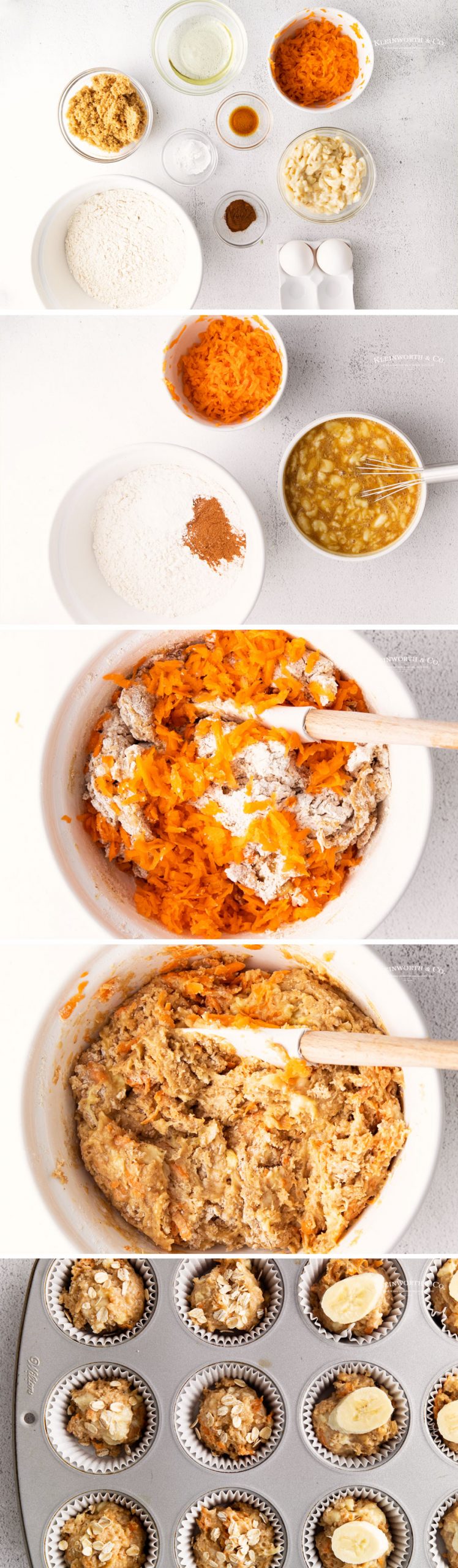 how to make Banana Carrot Muffins