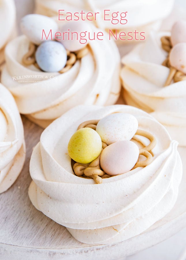 Easter Egg Meringue Nests