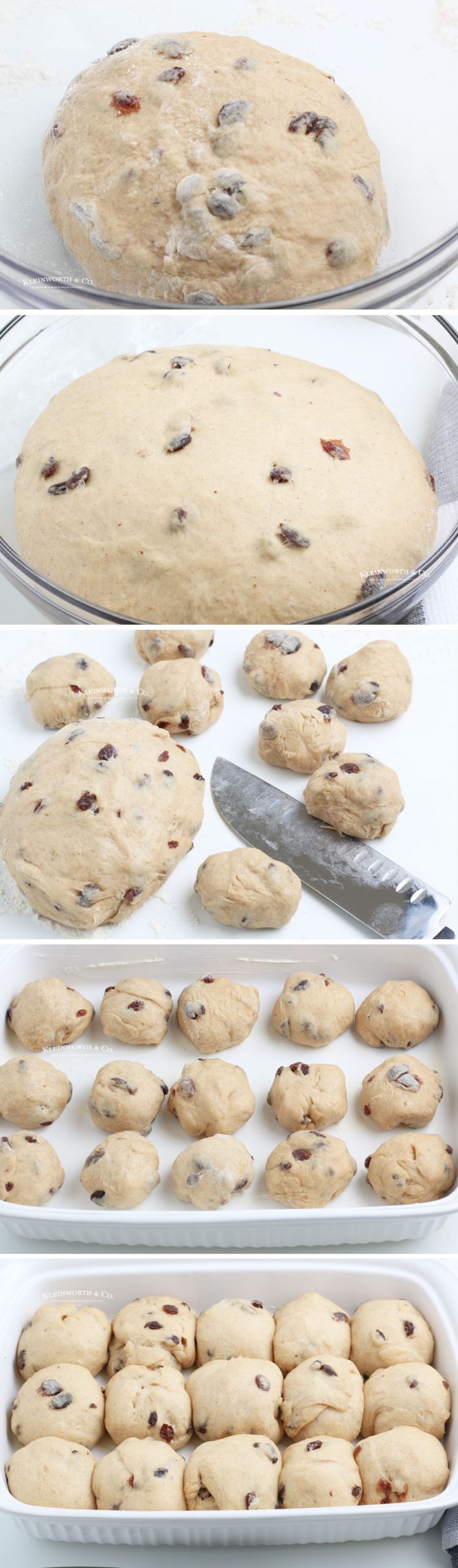 steps 11-15 making cross buns