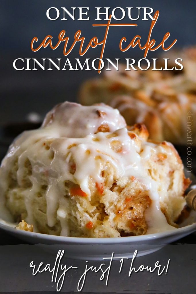 One Hour Carrot Cake Cinnamon Rolls