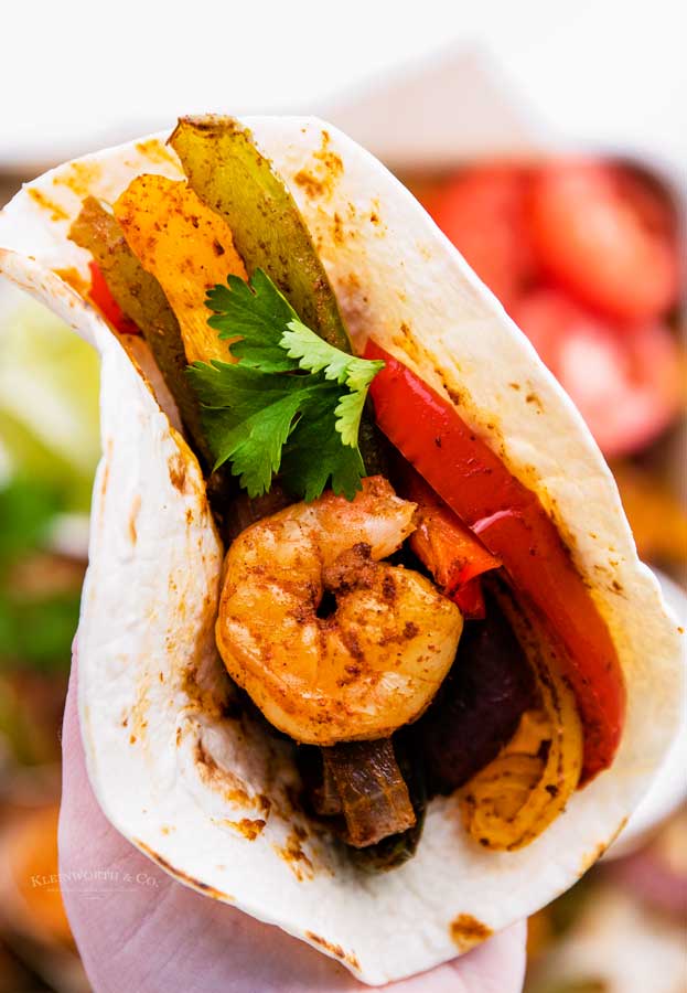 oven baked shrimp fajitas