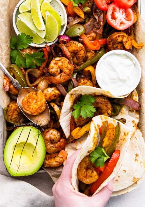 recipe for Sheet Pan Shrimp Fajitas