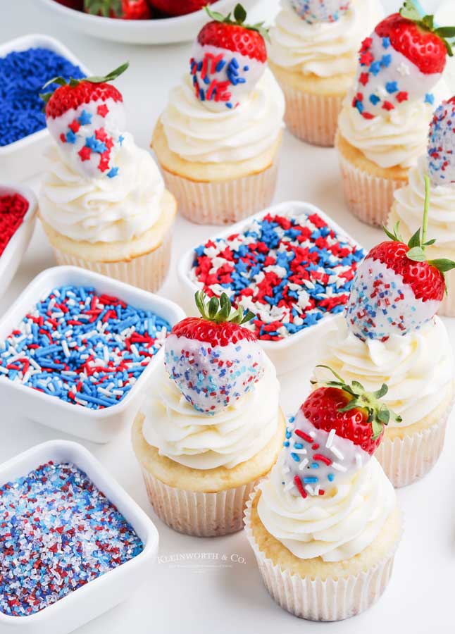 patriotic chocolate covered strawberries