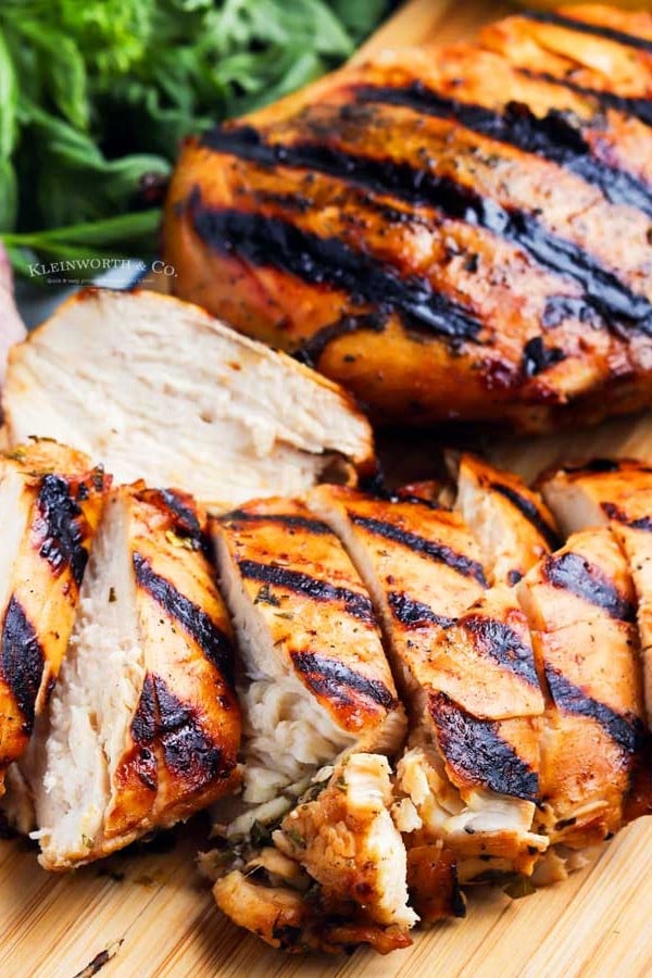 marinated cooked chicken