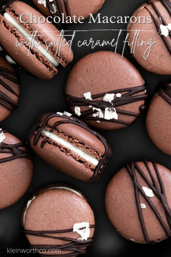 Chocolate Macarons with Salted Caramel Filling