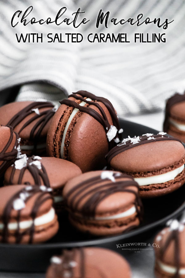 Chocolate Macarons with Salted Caramel Filling