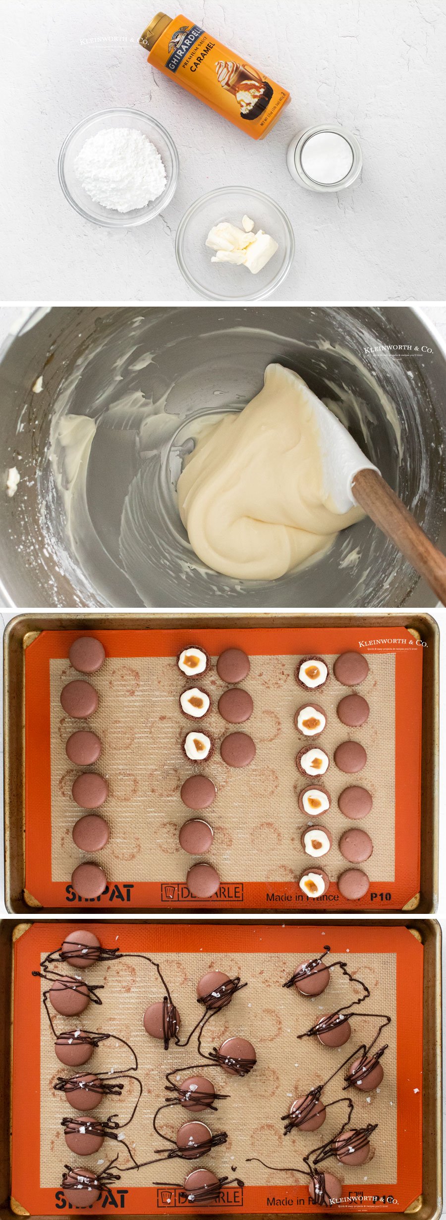 how to make salted caramel macaron filling