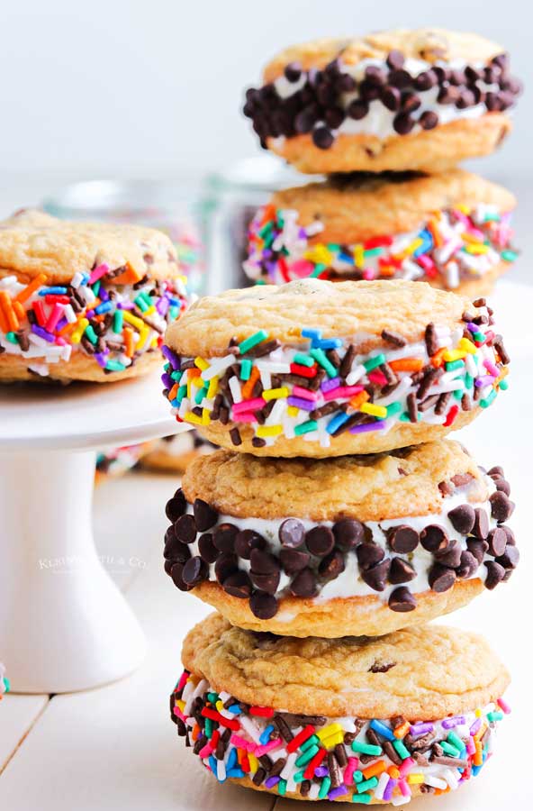 stack of ice cream sandwiches