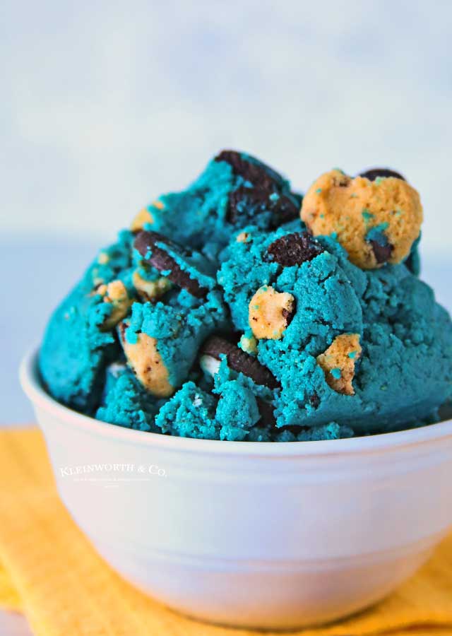 egg free blue cookie dough