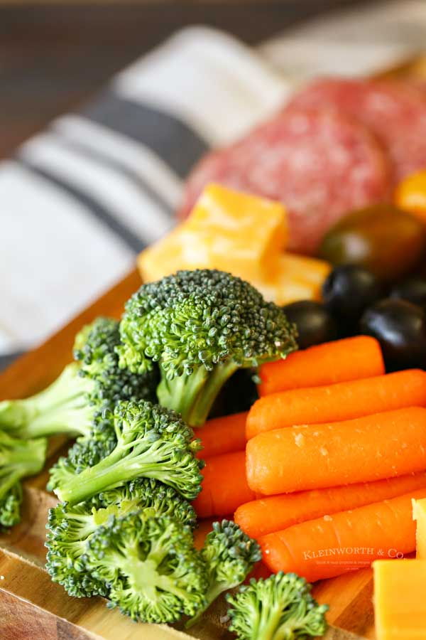 broccoli on snack board