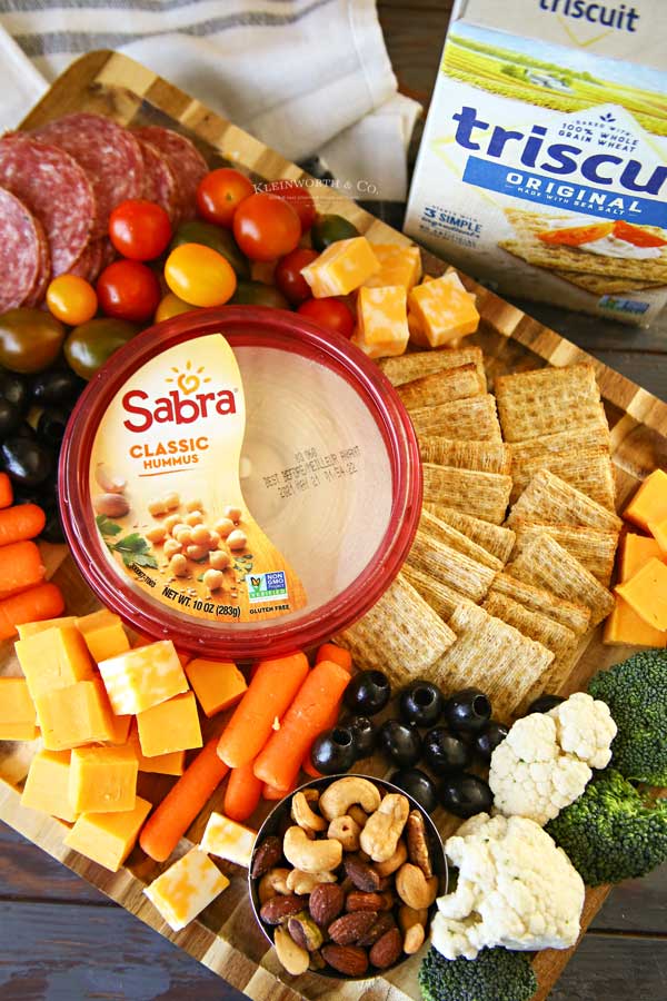 sabra classic on appetizer board