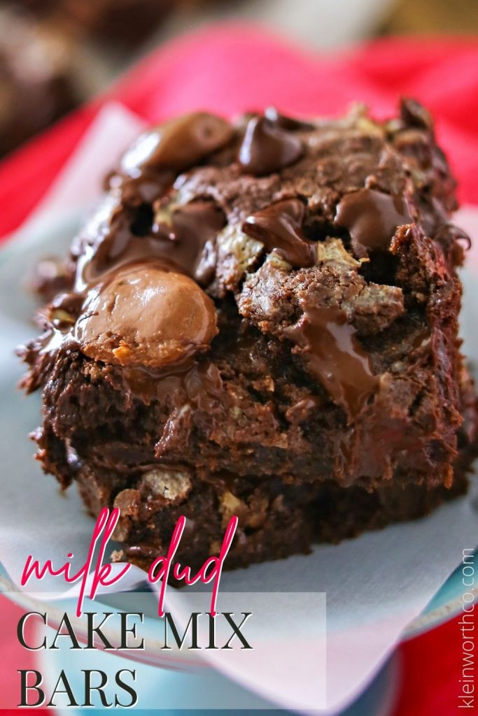 Milk Dud Cake Mix Bars