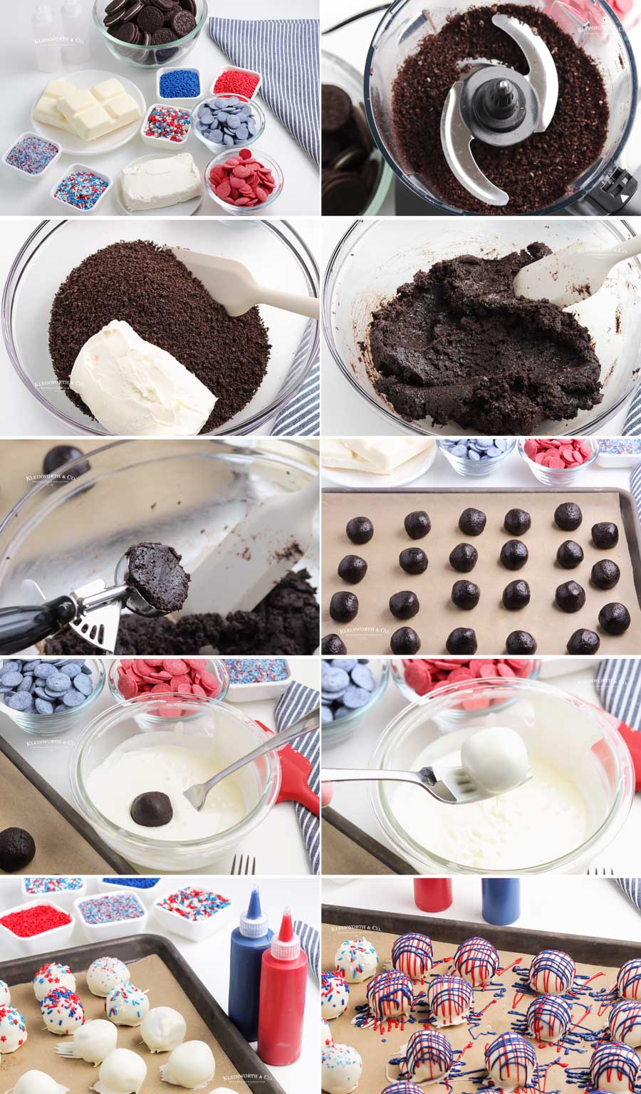 how to make 4th of July Truffles