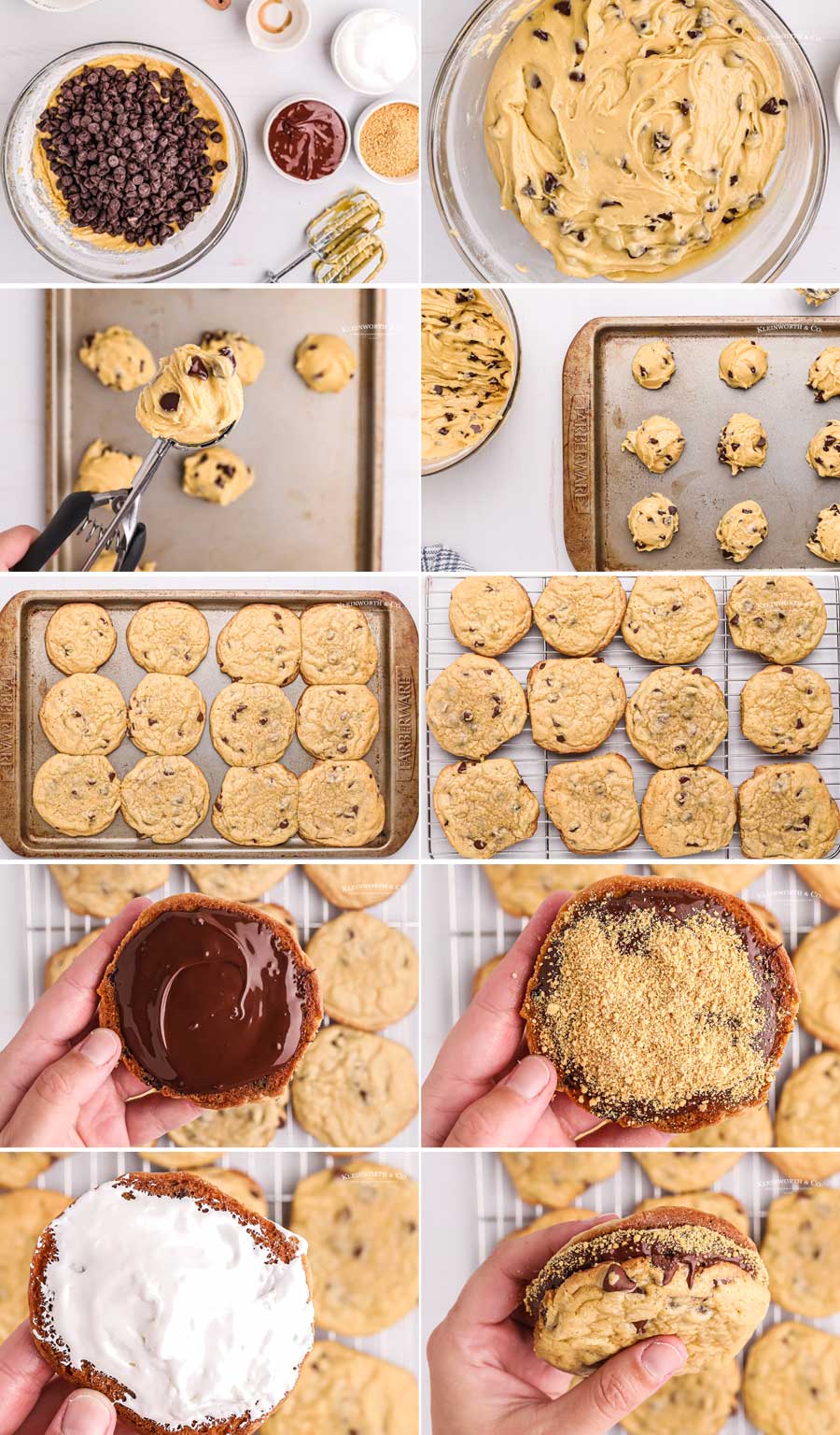 how to put together smores cookies