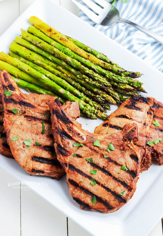 gas grill pork chops