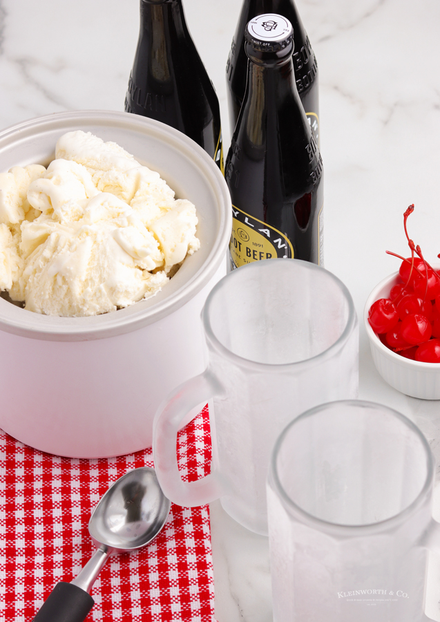 ingredients to Make a Root Beer Float