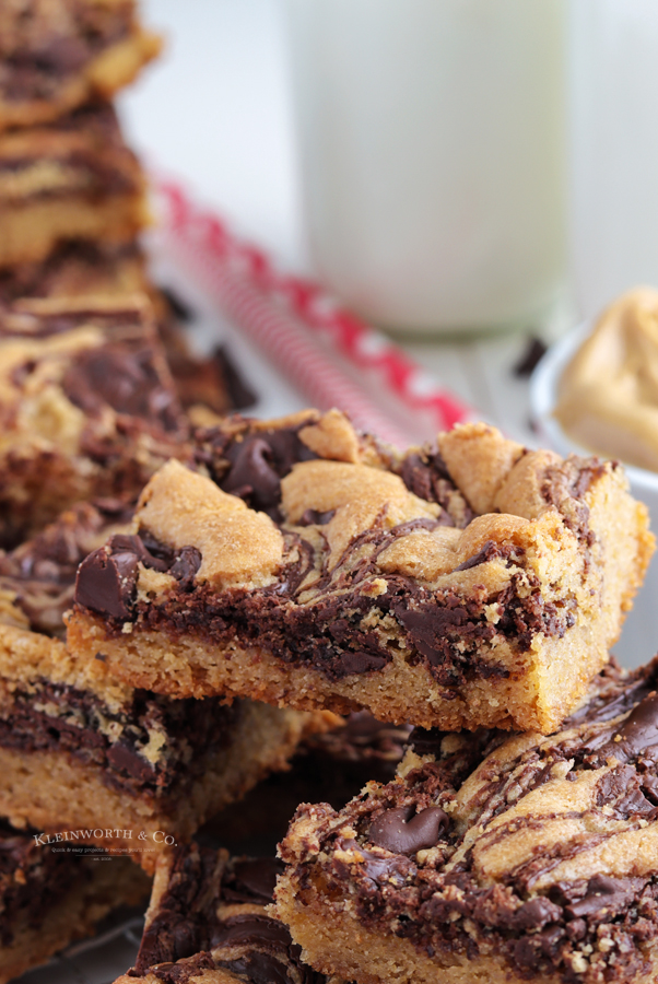 recipe for Chocolate Chip Peanut Butter Cookie Bars