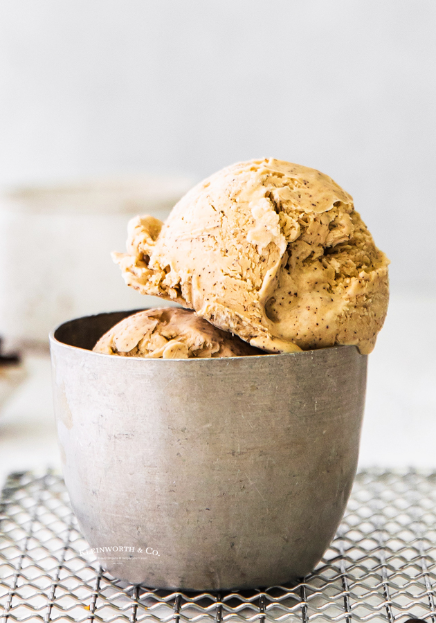 scoops of coffee ice cream