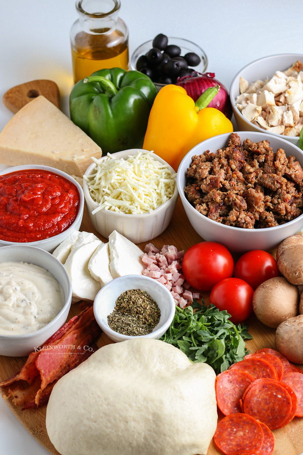 ingredients for Grilled Pizza
