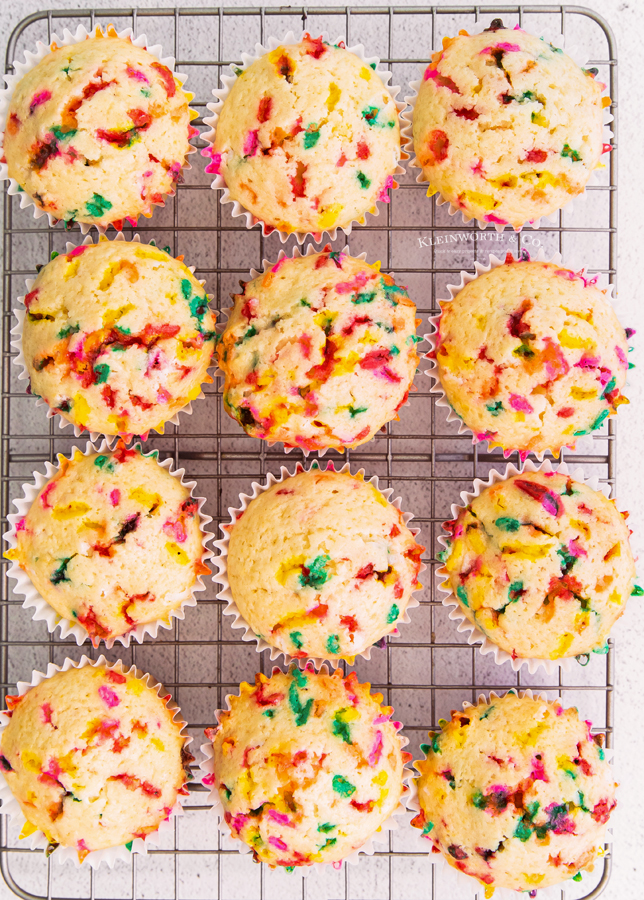 baked Funfetti cupcakes