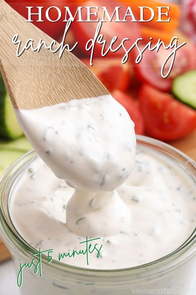 The BEST Homemade Ranch Dressing EVER