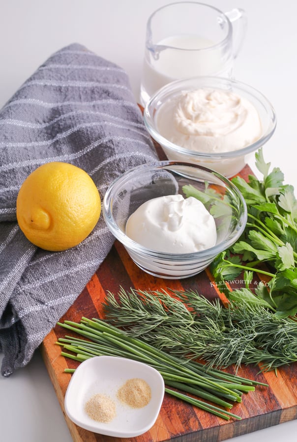 ingredients for buttermilk ranch dressing