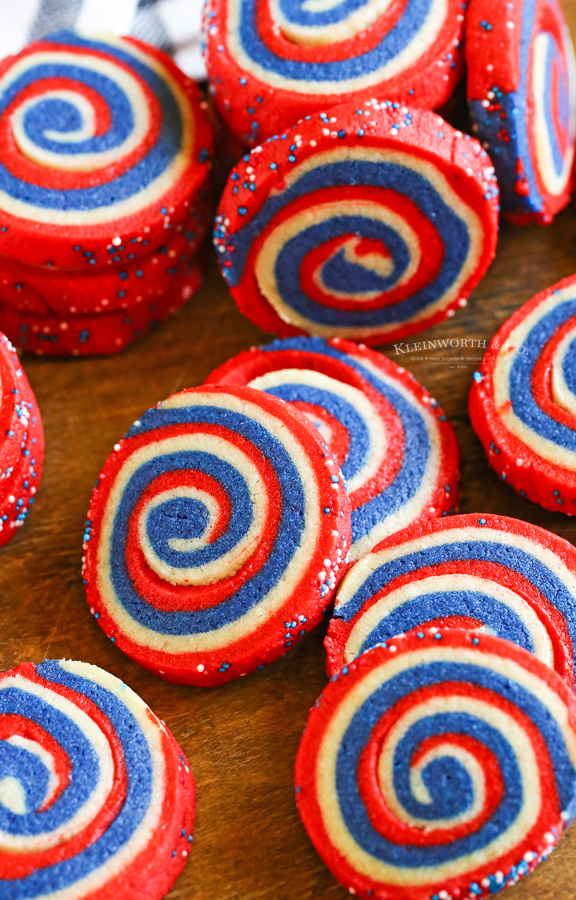 recipe for Patriotic Pinwheel Cookies