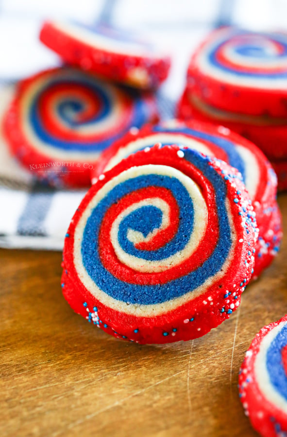 Patriotic Pinwheel Sugar Cookies