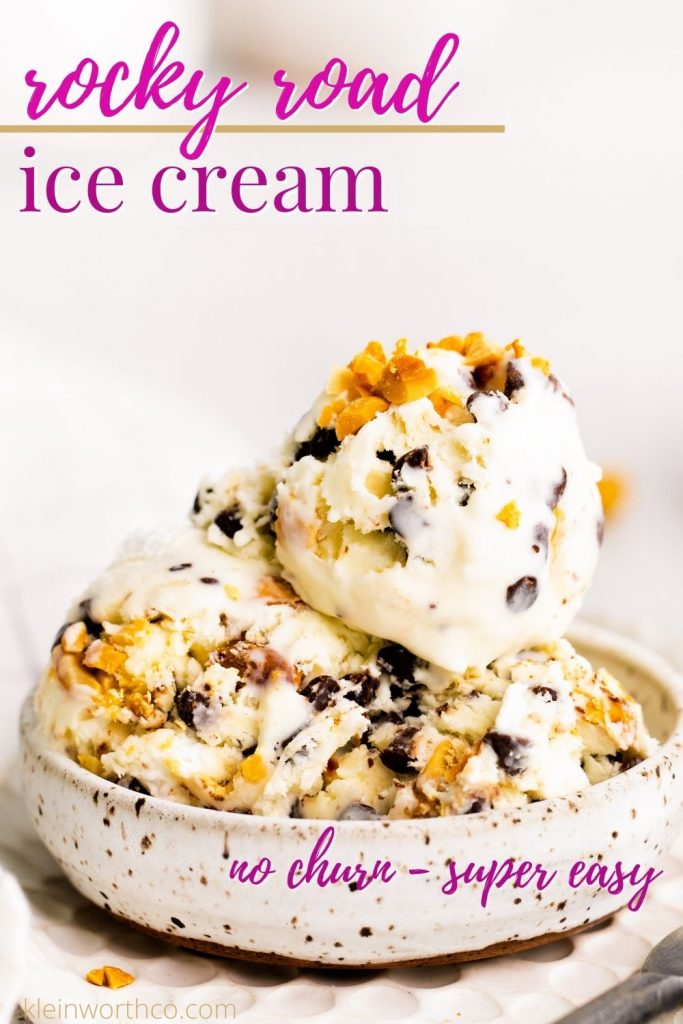 no-churn Rocky Road Ice Cream recipe