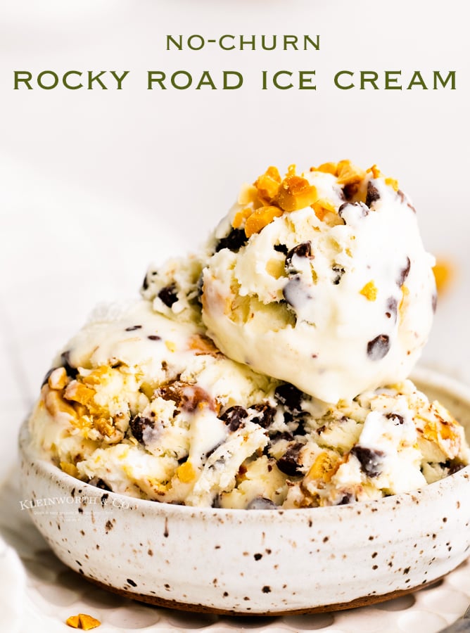 no-churn Rocky Road Ice Cream recipe