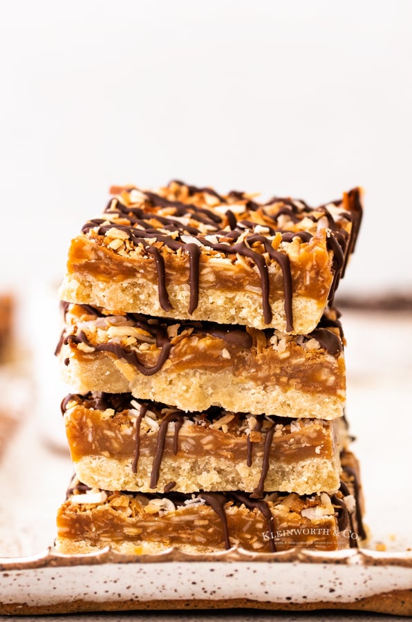 recipe for Samoa Cookie Bars