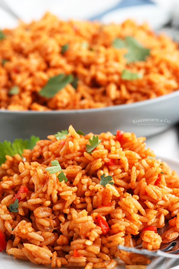 spanish rice on a plate