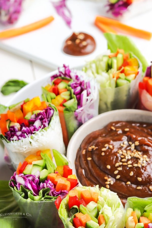 Summer Rolls with peanut sauce