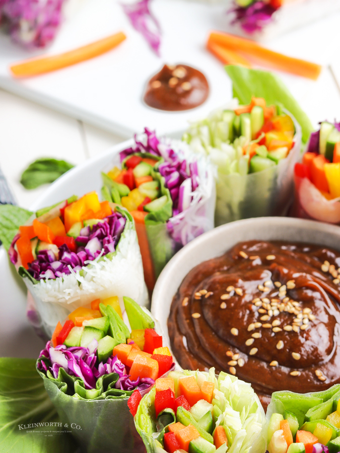 Summer Rolls with peanut sauce