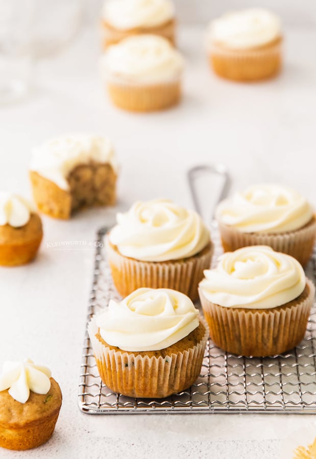 frosted zucchini cupcakes