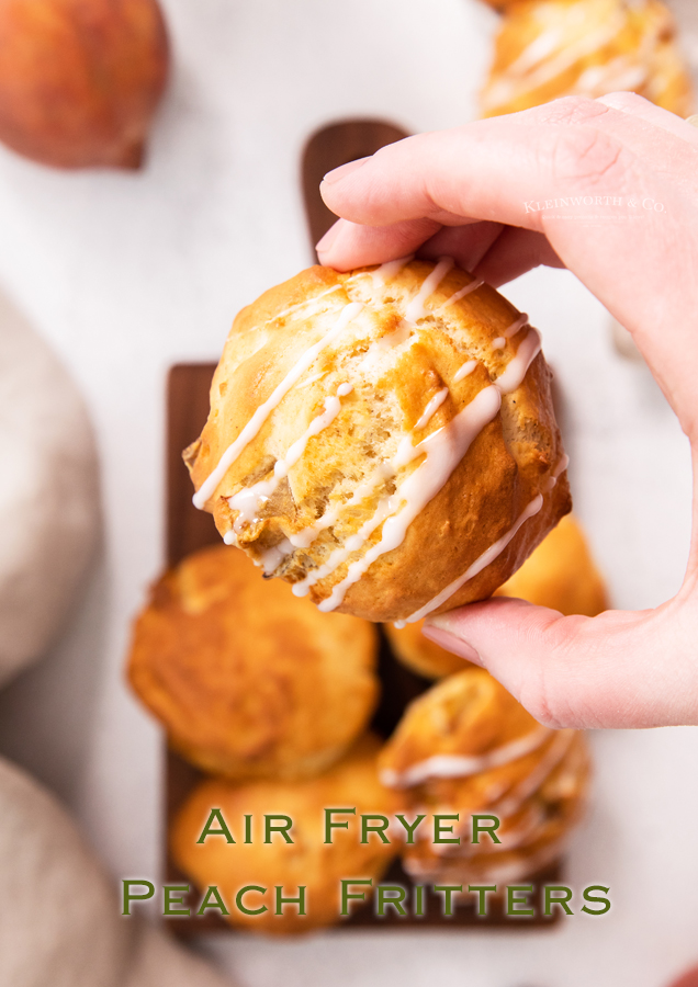 Air Fryer Peach Fritters