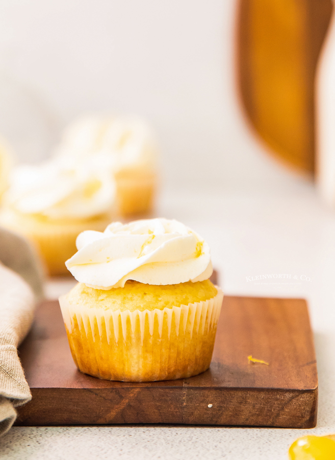 filled lemon cupcake