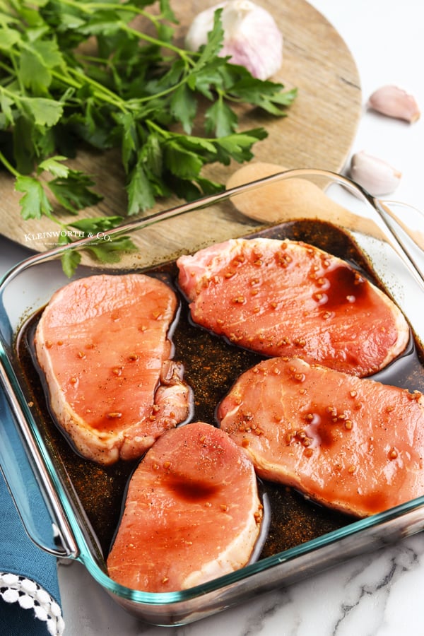 marinating pork chops