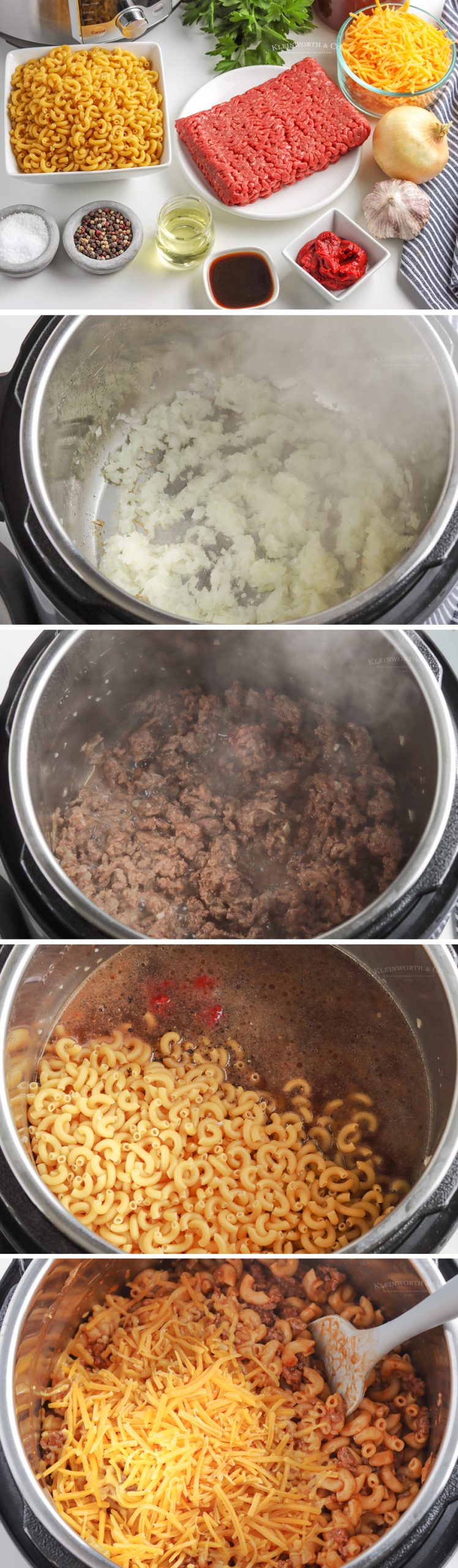 how to make Instant Pot Hamburger Helper