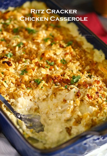 Ritz Cracker Chicken Casserole [www.kleinworthco.com]