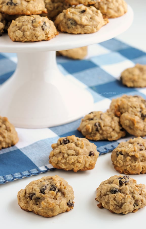 no chill oatmeal cookies with raisins