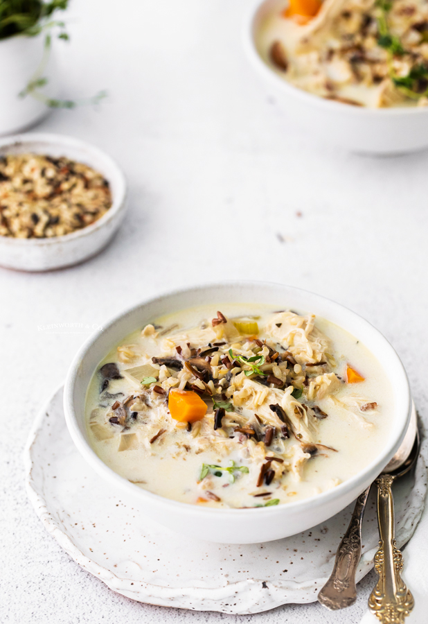 slow cooker Chicken and Wild Rice Soup