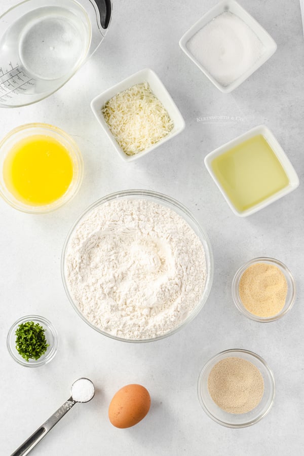 ingredients for 30-Minute Garlic Parmesan Dinner Rolls
