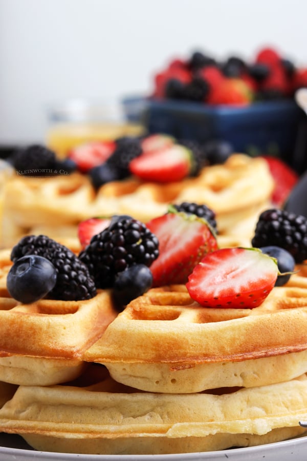 Belgian waffles at home