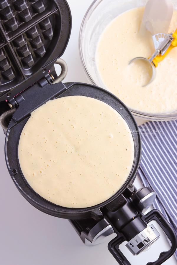 cooking on the waffle iron